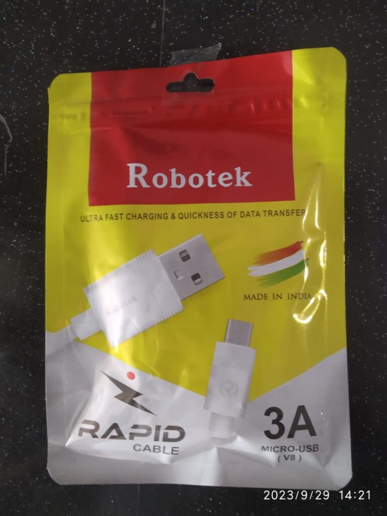 robotek data cable 3 amp price
